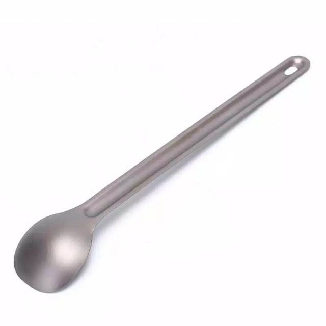 Titanium spoon long handle sendok Ultralight portable outdoor camping