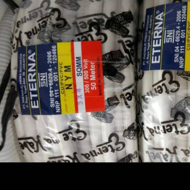 Kabel NYM 3x4 meteran Eterna