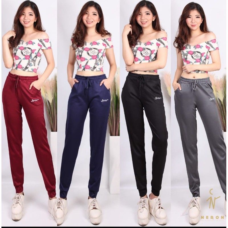 Celana Jogger Training Wanita Sporty import 9320