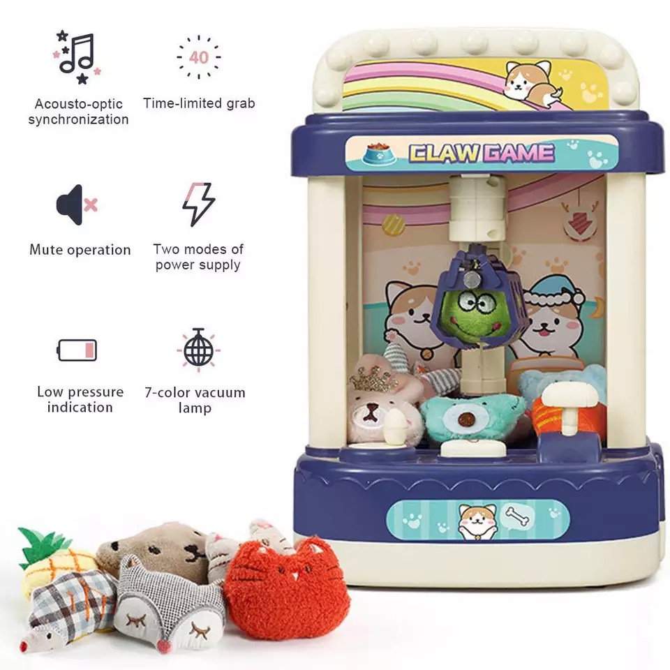 Mainan Anak Claw Machine Doll Mesin Pencapit Boneka ada Music &amp; Lampu