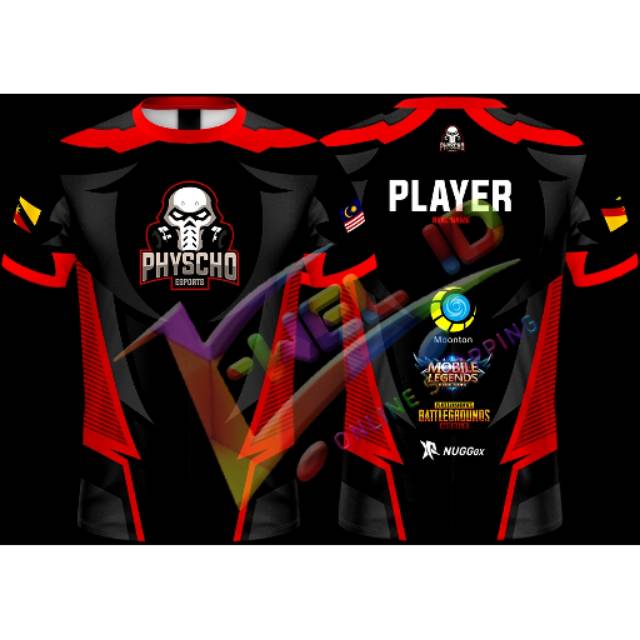 Custom baju jersey gaming