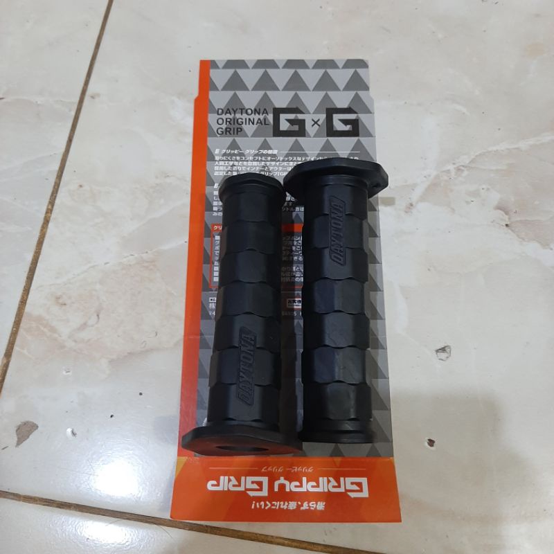 Handgrip Daytona grip daytona lembut set kiri kanan Black dan grey