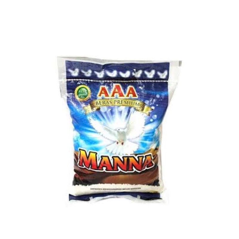 Beras Premium AAA Manna 10kg Kristal Super Kepala / Beras Manna 10 kg (Khusus Kurir Instant dan Sameday)