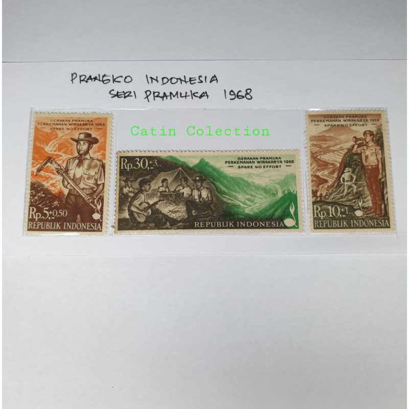 

Terlaris ✨ - Perangko Indonesia Set Seri Pramuka tahun 1968 kondisi baru / mint3.1.23