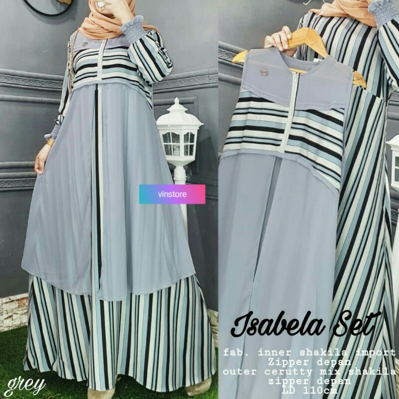 ISABELA set Wanita Muslim (inner dan Auter)