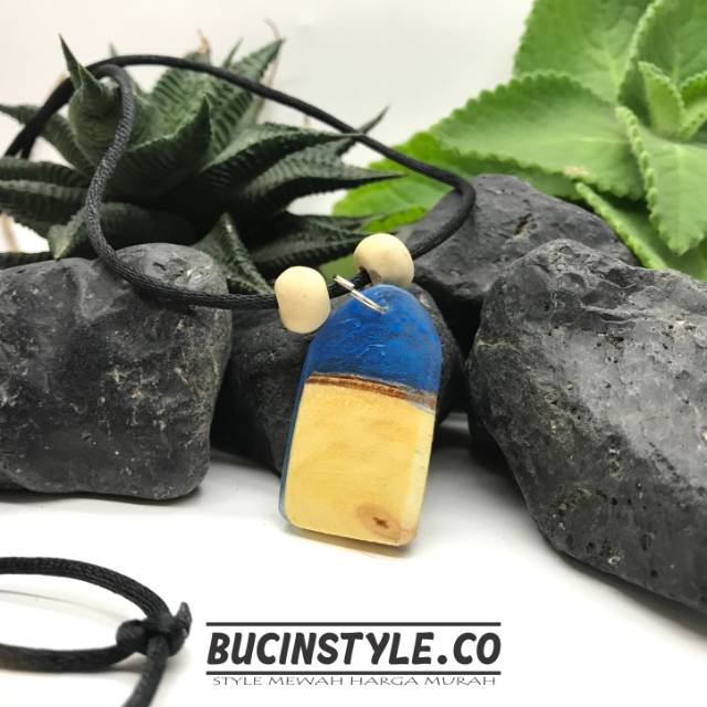 Kalung Resin Wood / Kalung liontin murah / kalung hits / kalung murah meriah