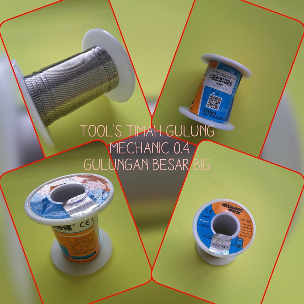 Timah Gulung Mechanic 0.4 mm 150g Gulungan Besar Big