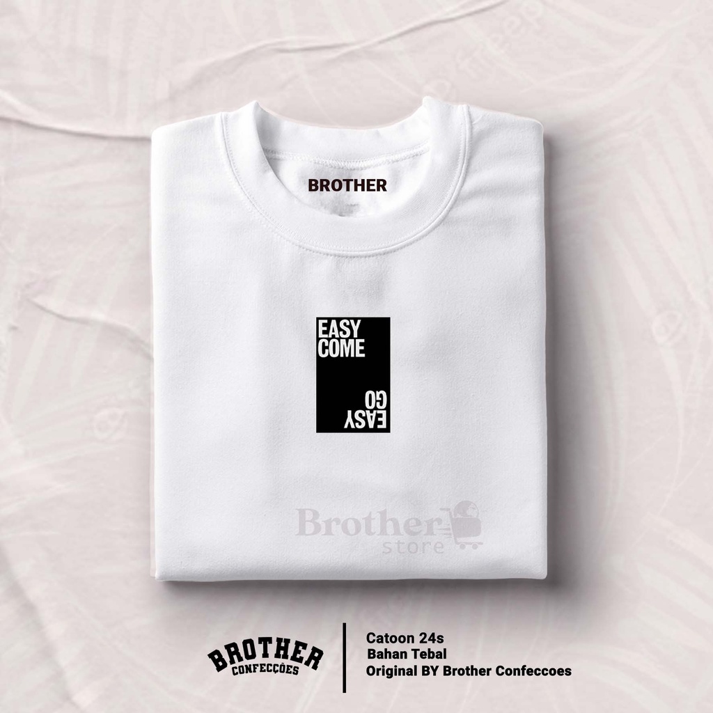 BROTHER STORE Kaos Distro Pria - KAOS COWOK - Kaos Kata Kata - EASY GO Premium