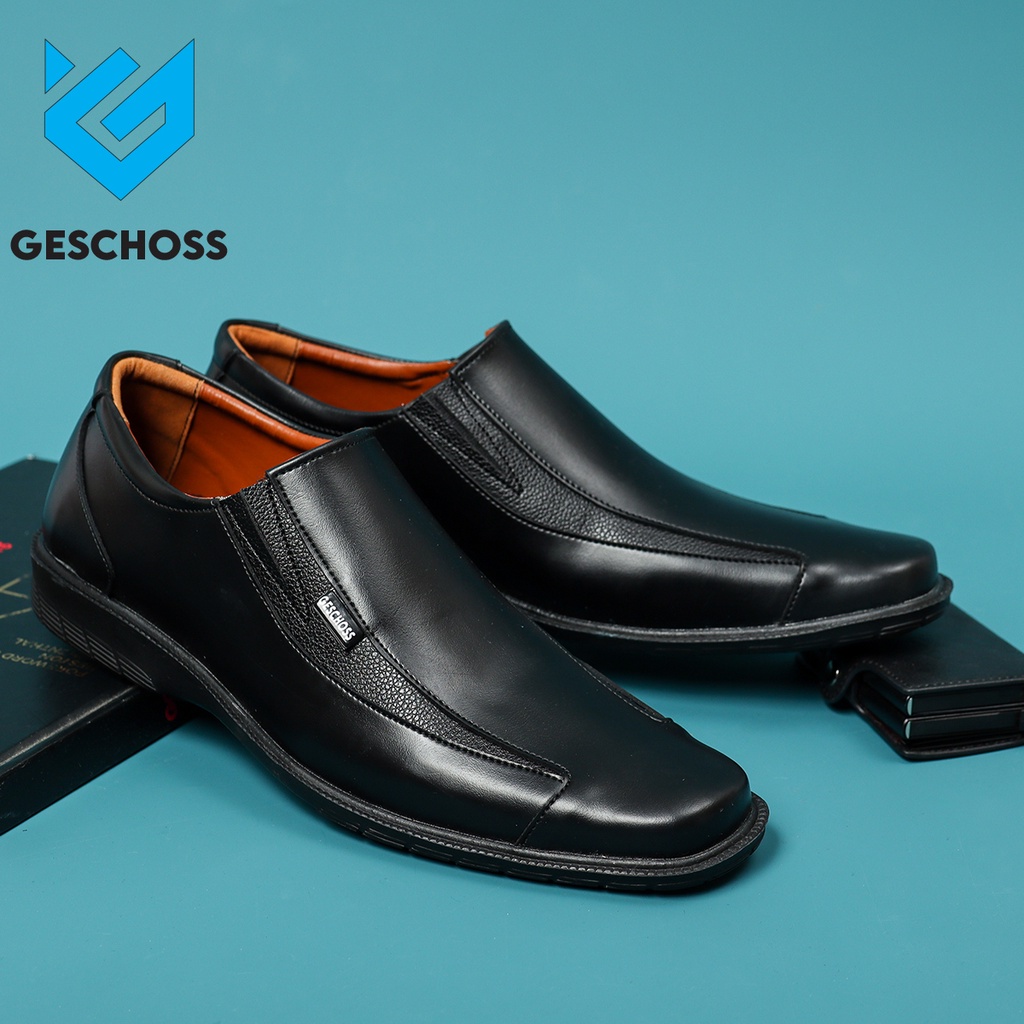 GESCHOSS Sepatu Pantofel Pria | Sepatu Kantor Formal | Sepatu Kantor Pria | Sepatu Kerja Formal | Sepatu Kantor Murah | Oxford