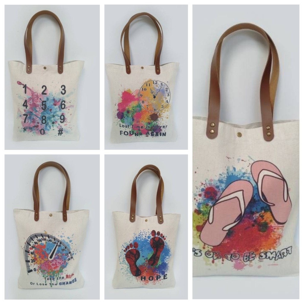 TAS Tote Bag Canvas Vintage Seri SPLASH Dewani Totebag