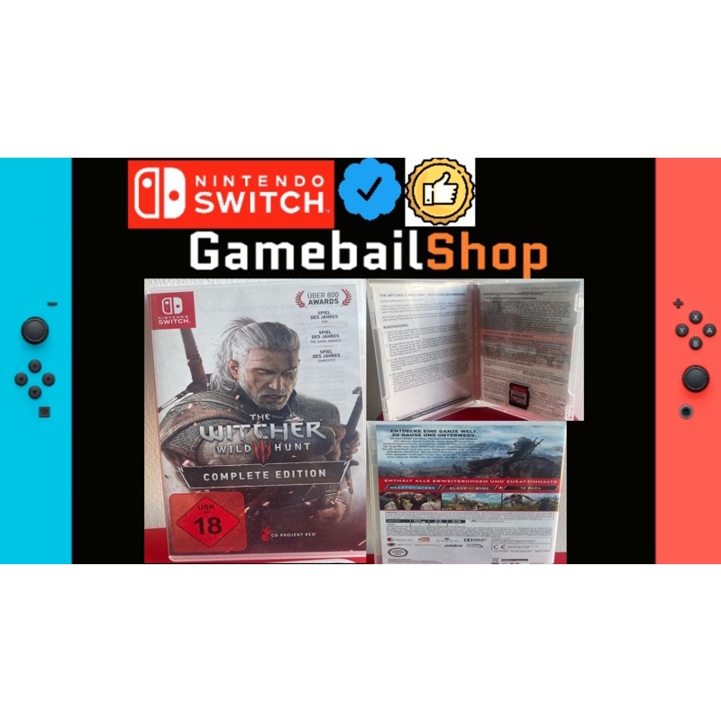 Nintendo Switch Game - Witcher 3 Complete Edition ( US / EUR / English ) Kaset Gane Switch Cardridge Fisik