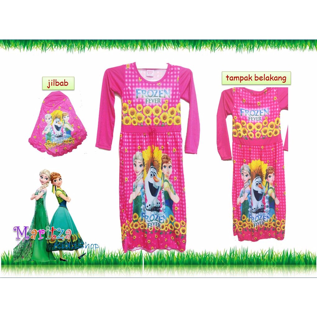 Gamis Anak Frozen Fever Elsa Anna sz# 3 - 10 th