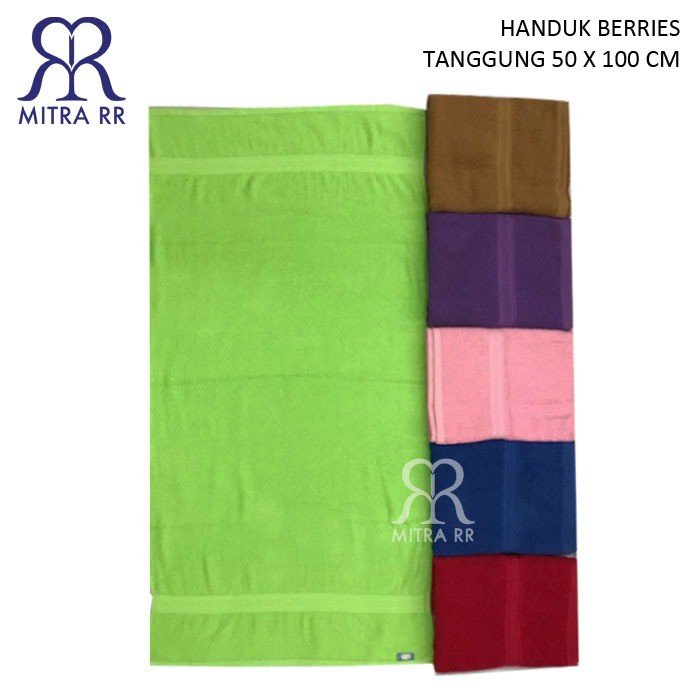 Mitrarr HANDUK BERRIES Tanggung 50x100 cm 100% Katun Handuk Mandi Pantai Senam