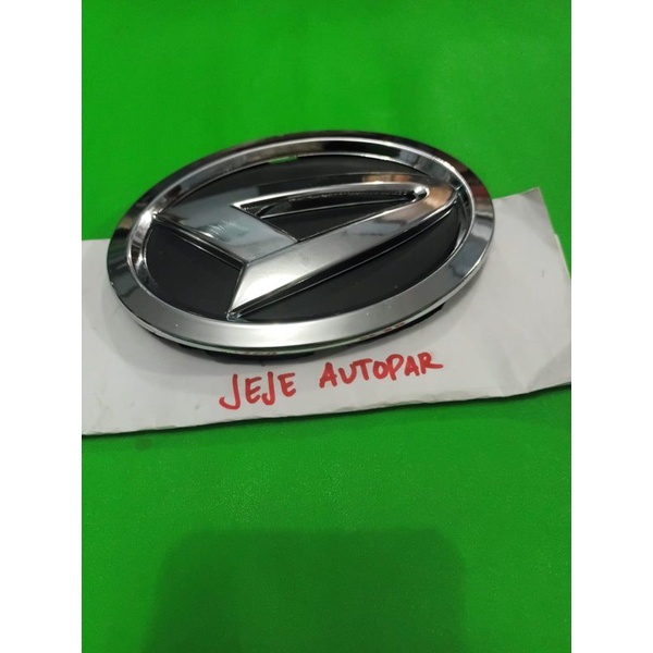 logo emblem depan daihatsu allnew xenia chrome size 14cm 2012 -2015