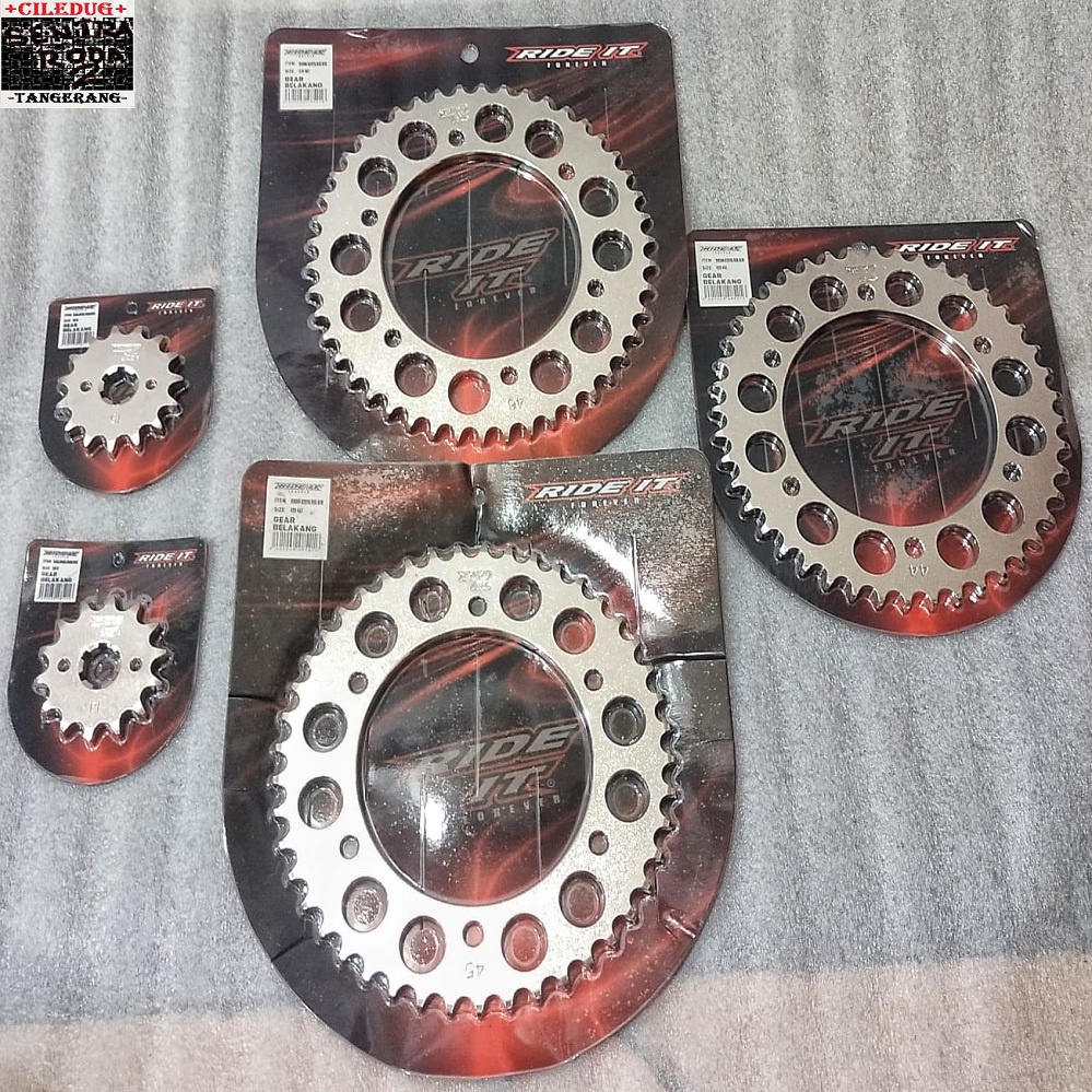 KOMPLET GEAR SET 428 YAMAHA R15 NEW / R15-V3 GIR SSS/RIDE-IT RANTAI SSS 428 TERMURAH