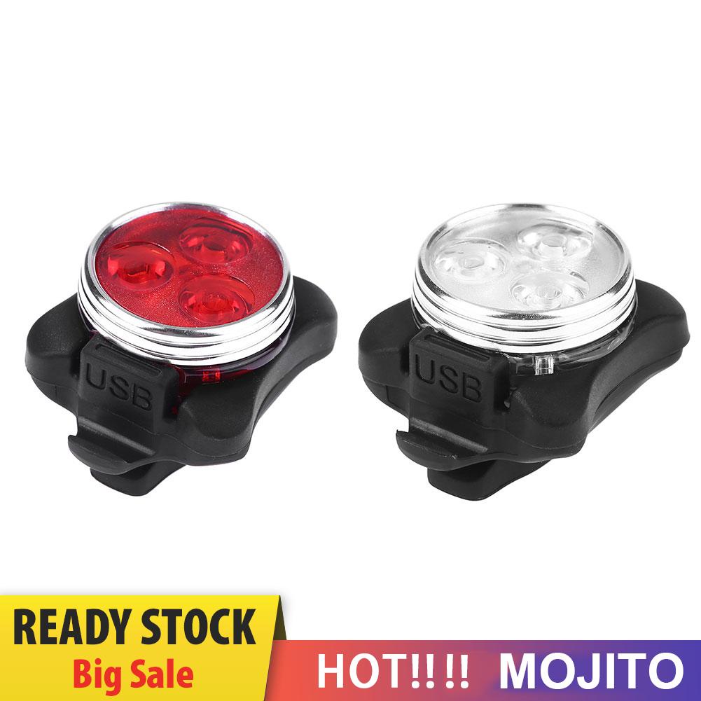 2pcs Lampu Depan / Belakang Led 4 Mode Untuk Sepeda Mtb