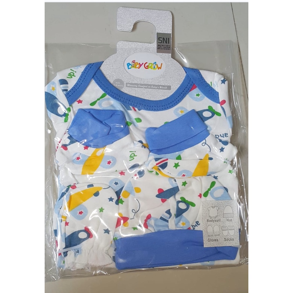 BABY GROW 4IN1 SET HANGER MIX / SETELAN BAYI