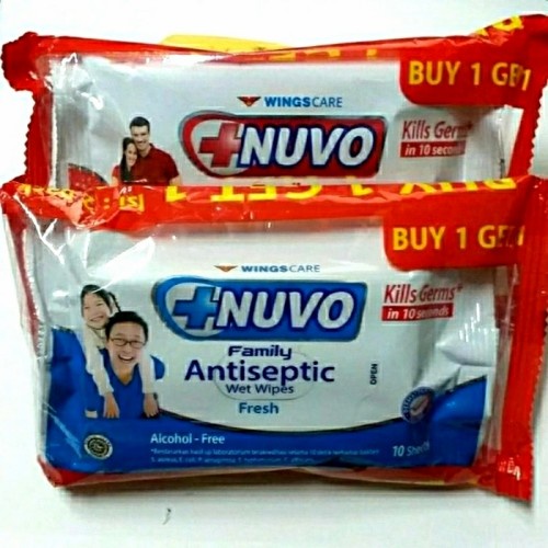 [BUY 1 GET 1] Tisu Basah NUVO Antiseptik Wipes Kodomo Baby Wipes 50 sheets Tissue Tisue Tissu Bayi Mitu Cussons Paseo