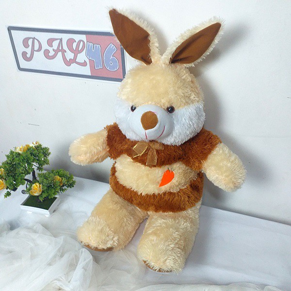 Boneka Kelinci Wortel / Boneka Kelinci Lucu / Kelinci Wortel Ukuran L / Boneka Rabbit