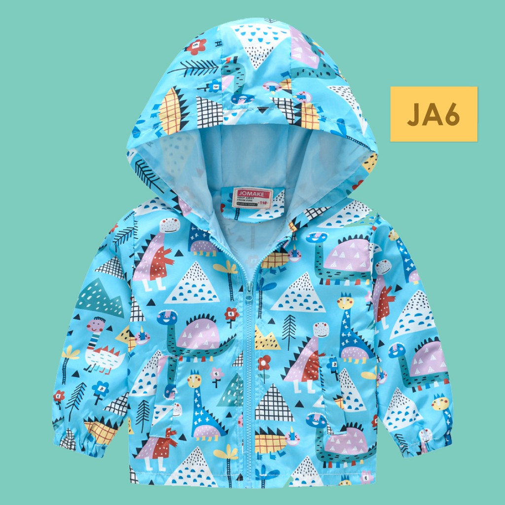 LAPAGO - Jaket Anak Laki Laki dan Perempuan Parasut Unisex Motif Gambar Lucu Import Usia 2 - 6 Tahun