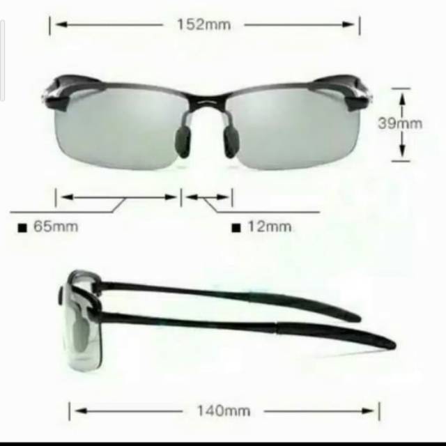 Kacamata anti silau siang dan malam photochromic polarized sunglasses