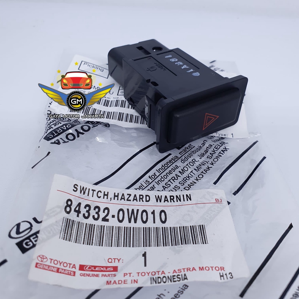 Switch Tombol Hazard Toyota Dyna-Hino 84332-0W010