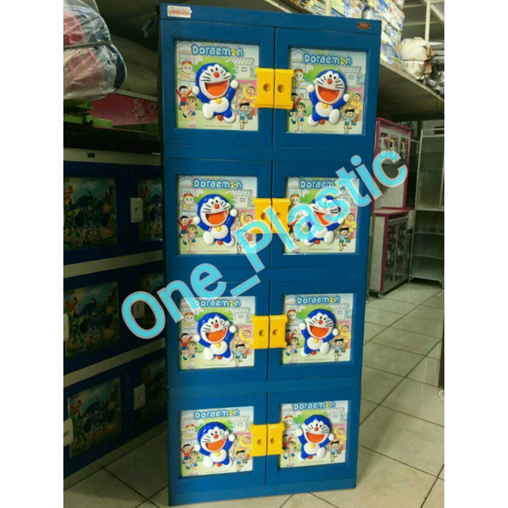Lemari Plastik Lemari Pakaian Doraemon Susun 4