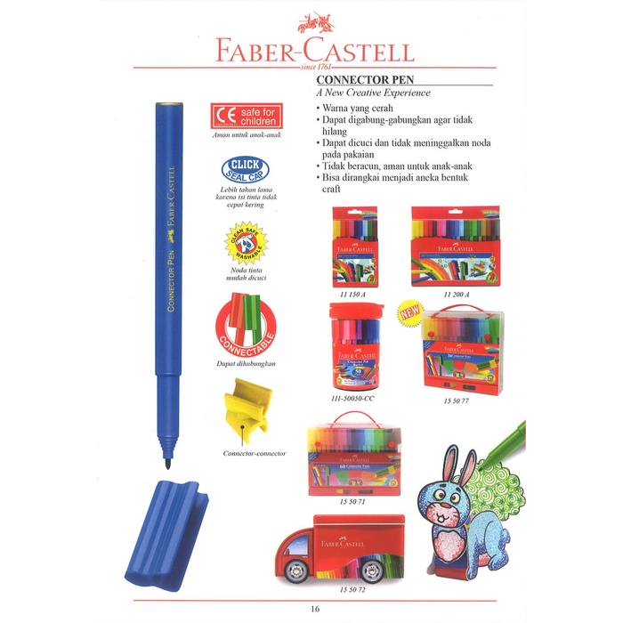 

Sale!!! Connector Pen Faber Castell 10 Warna Washable Aman Untuk Anak Sale!!!