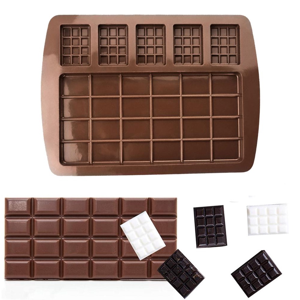 [Elegan] Cetakan Coklat DIY Handmade Caramels Candy Mould Pralines Bar Mold Fondant