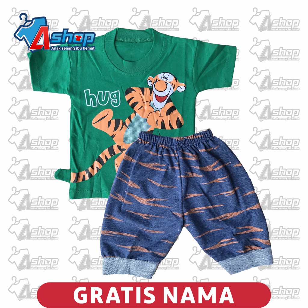 Baju Bayi Motif Harimau 3 sampai 18 bulan