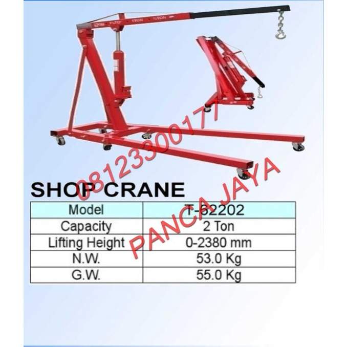 Shop Crane Engine Crane 2 Ton Alat Pegangkat Mesin Engine Stand-Crane