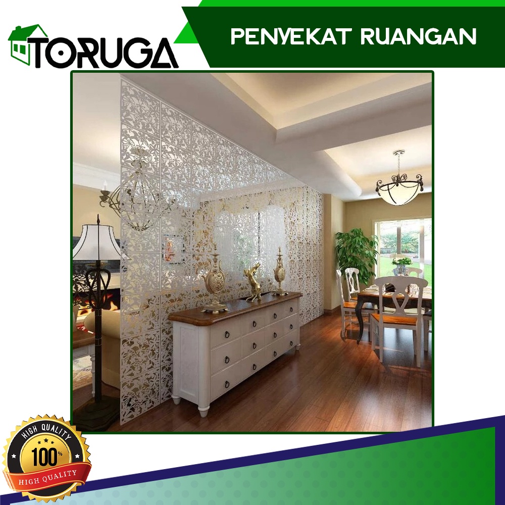 Penyekat Ruangan Vintage 3D PVC Tirai Gantung Dekorasi Penghalang Tembok Dinding
