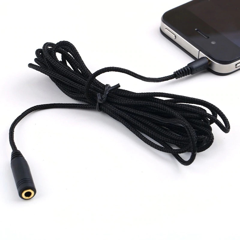 Kabel Audio AUX 3.5mm Male to Female 3 Meter - AV124 - Black