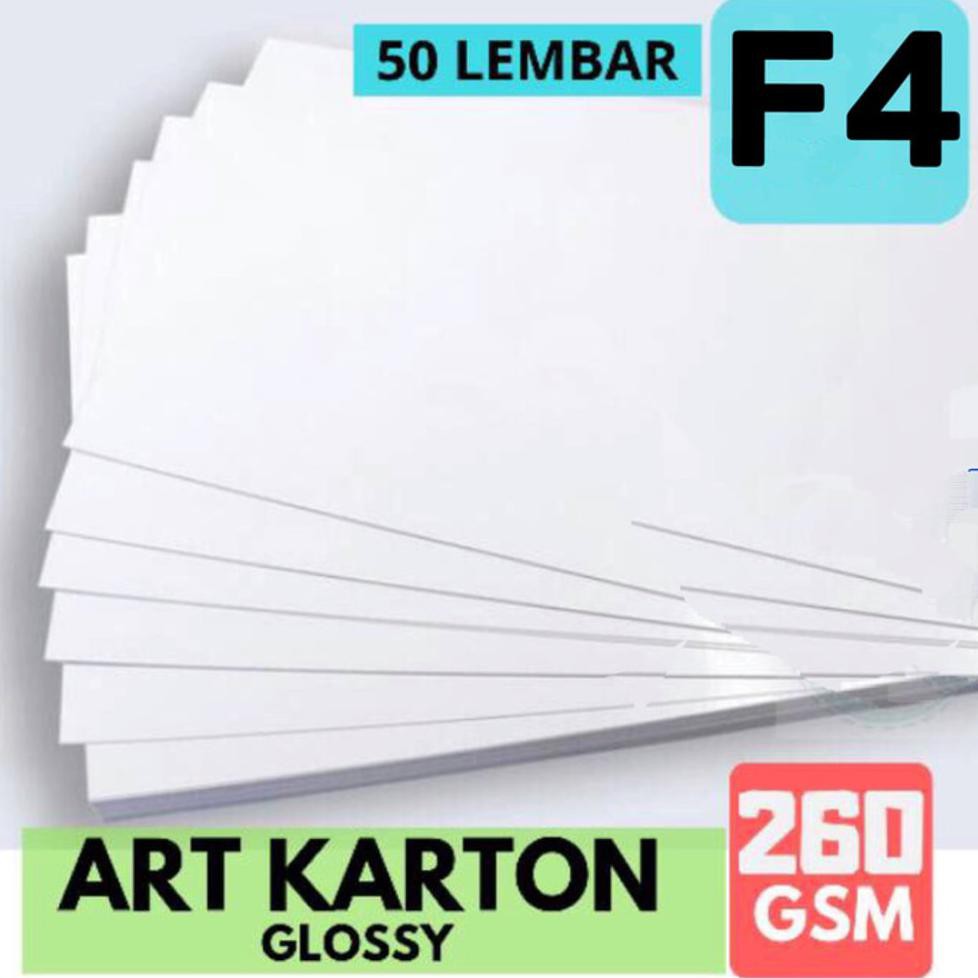 

Art paper F4 atau Folio karton karton 260gsm isi 50lembar