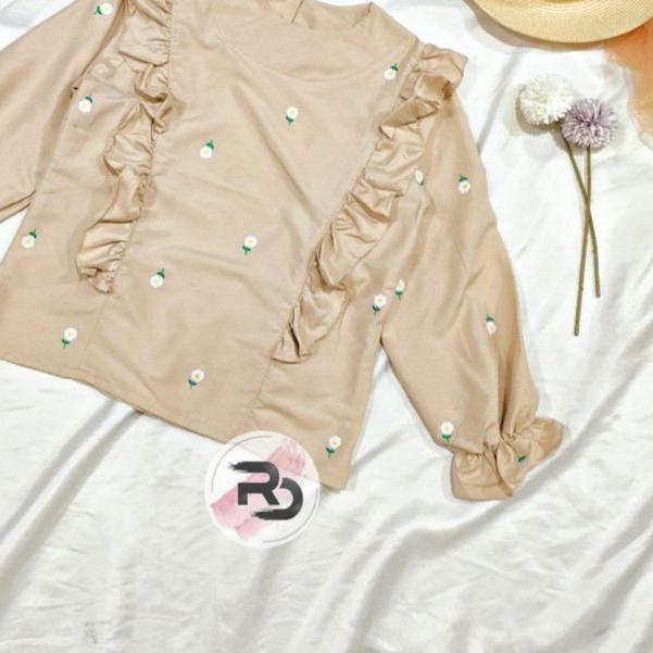 ➮ Ezra Daisy Blouse R1 Baju atasan wanita remaja lengan panjang ◘