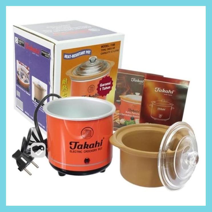 TAKAHI SLOW COOKER 0.7L ELECTRIC CROCKERY POT