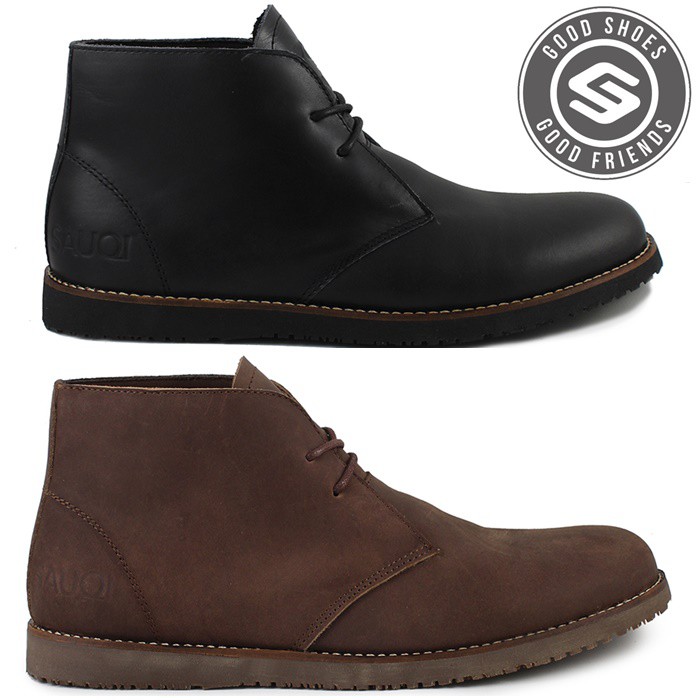 Boots Kulit Asli Sepatu Pria Sauqi Chuka Boots Work Gantleman Genuin Leathers High Quality