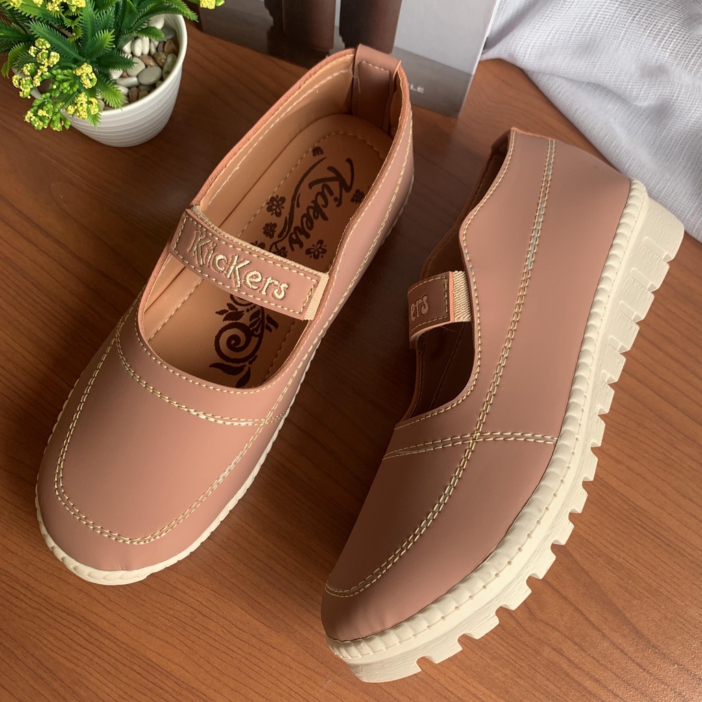 (TANPA KARDUS) Sepatu slop fashion wanita sol karet tebal dan lentur polos SLP.13 1