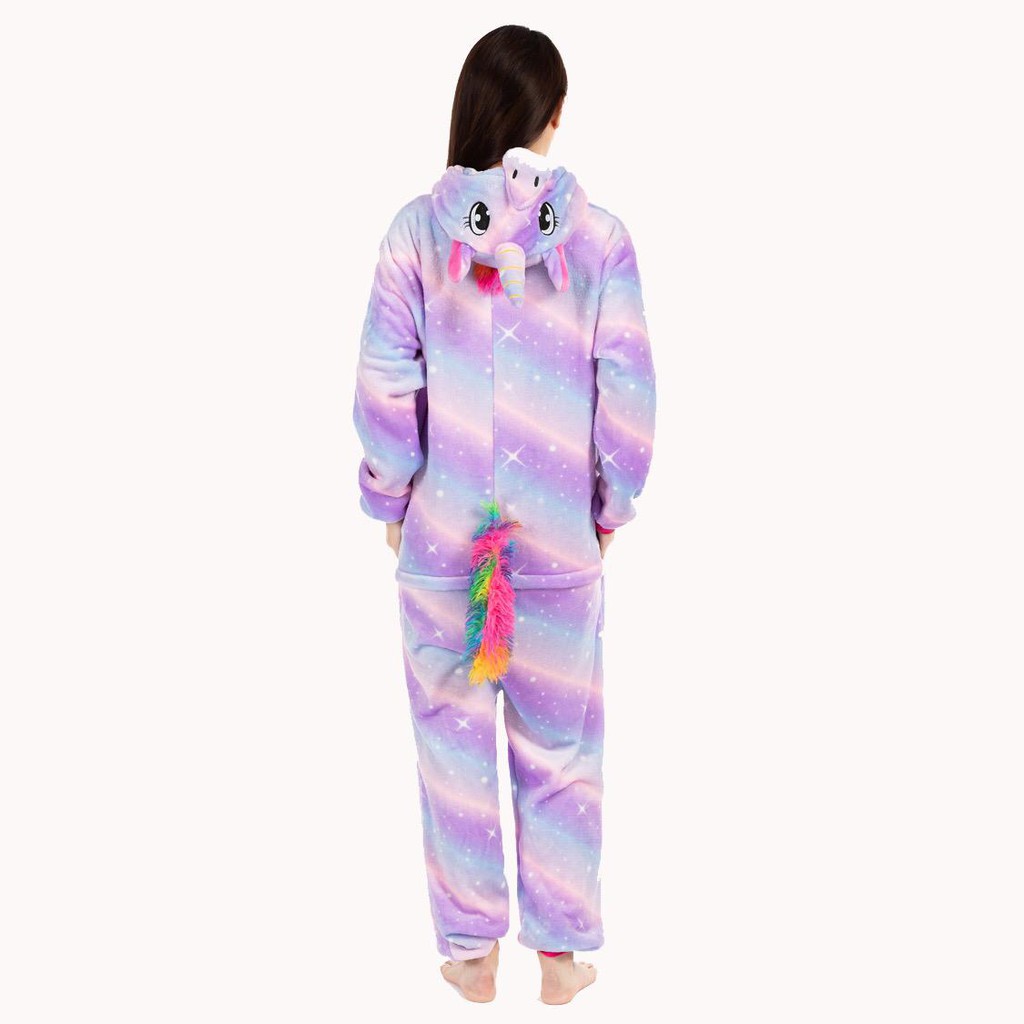 BAJU ONESIE UNICORN GALAXY UNGU PIYAMA KOSTUM COSPLAY