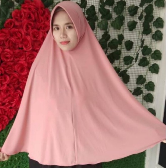 Hijab Khimar Bergo Hamidah Jumbo XL Spandek Jersey | Jilbab Bergo Simple Pad XL Spandek Jersey | Kerudung Ukuran Jumbo | Grade A