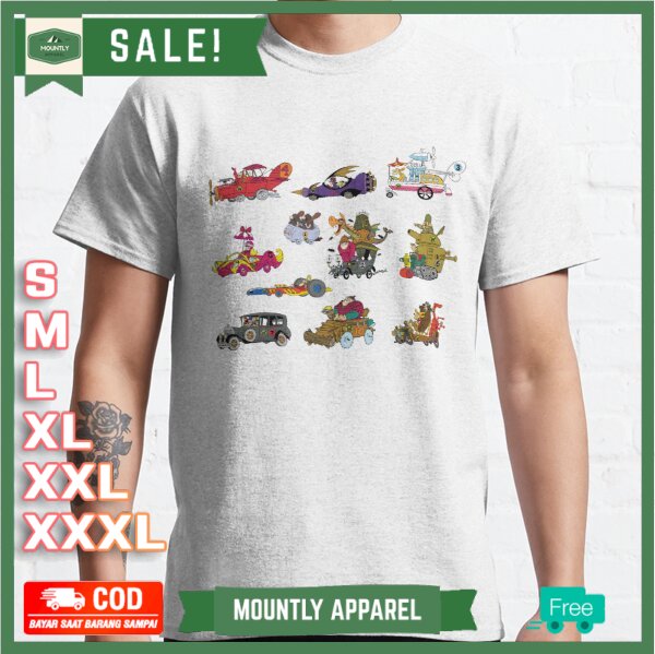 Kaos Baju wacky races T-shirt Premium