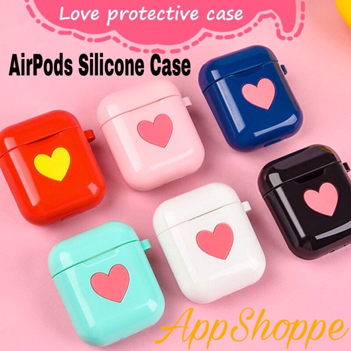 Apple Airpods TPU Soft Case Protective Cover Bumper Pouch LOVE