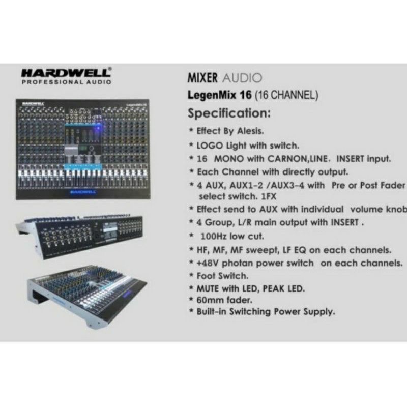 Mixer Audio Hardwell Legend Mic 16