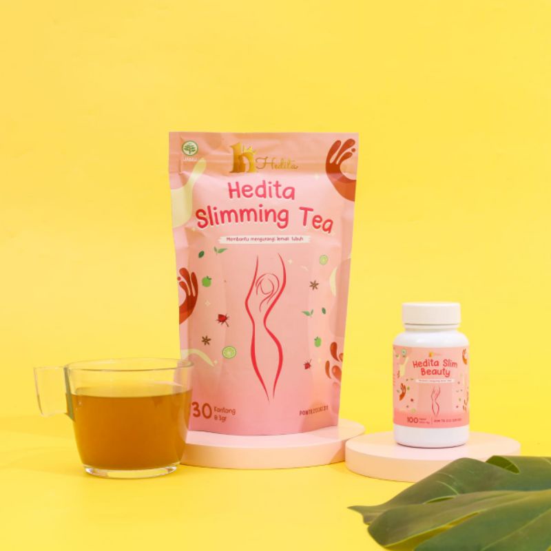 AMPUH  PELANGSING BPOM HEDITA KAPSUL DAN SLIMMING TEA DIET AMAN HERBAL TANPA EFEK SAMPING