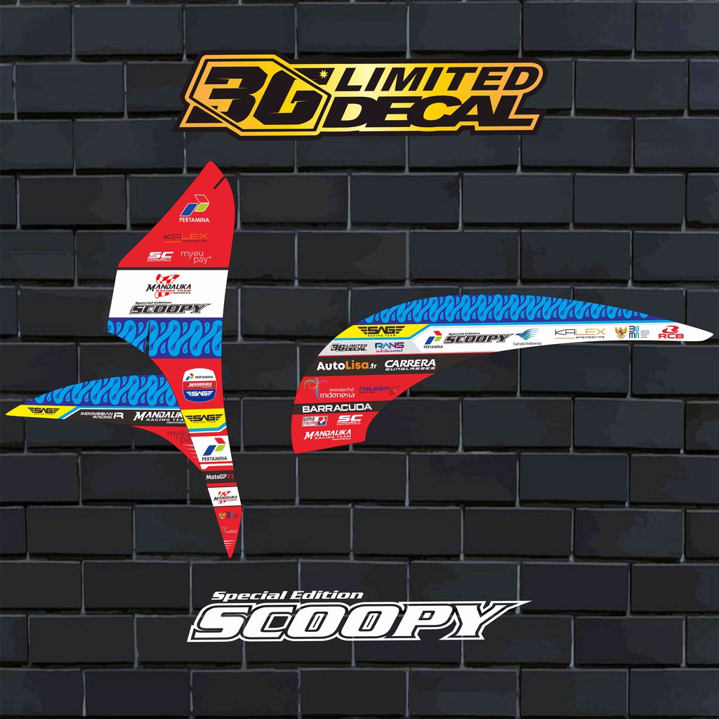 Striping SCOOPY KARBU Motif Pertamina Mandalika