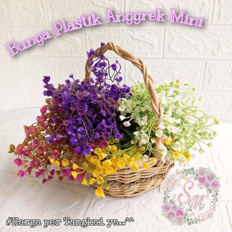 Bunga Plastik Anggrek Mini Bunga Palsu Artificial