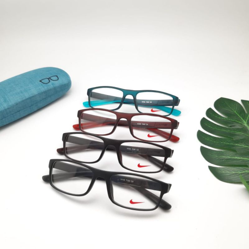 Frame Kacamata Pria/Cowok Nike 7090 Paket lensa(photocromic,Blueray,minus,plus,cyl)