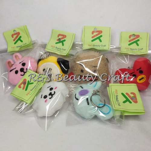 Gantungan bt21 / gantungan kunci motor boneka / gantungan kunci bt21 / gantungan kunci karakter