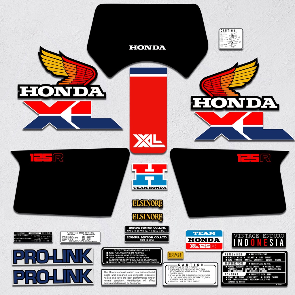 Sticker Decal Honda Xl 125 R XL 125R Hatesix