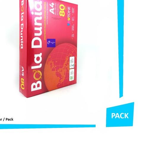 

☑ BOLA DUNIA Kertas Fotocopy A4 80 Gram Office Paper Print ➧